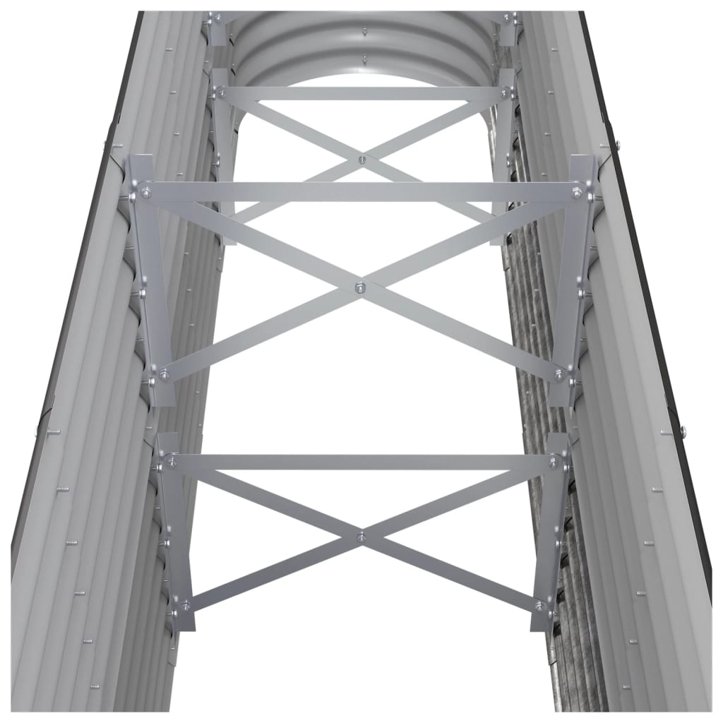 Garden Raised Bed Galvanised Steel 260x40x68 cm Anthracite