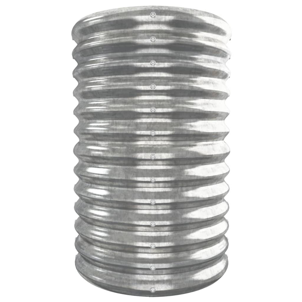 Garden Raised Bed Galvanised Steel 332x40x68 cm Silver