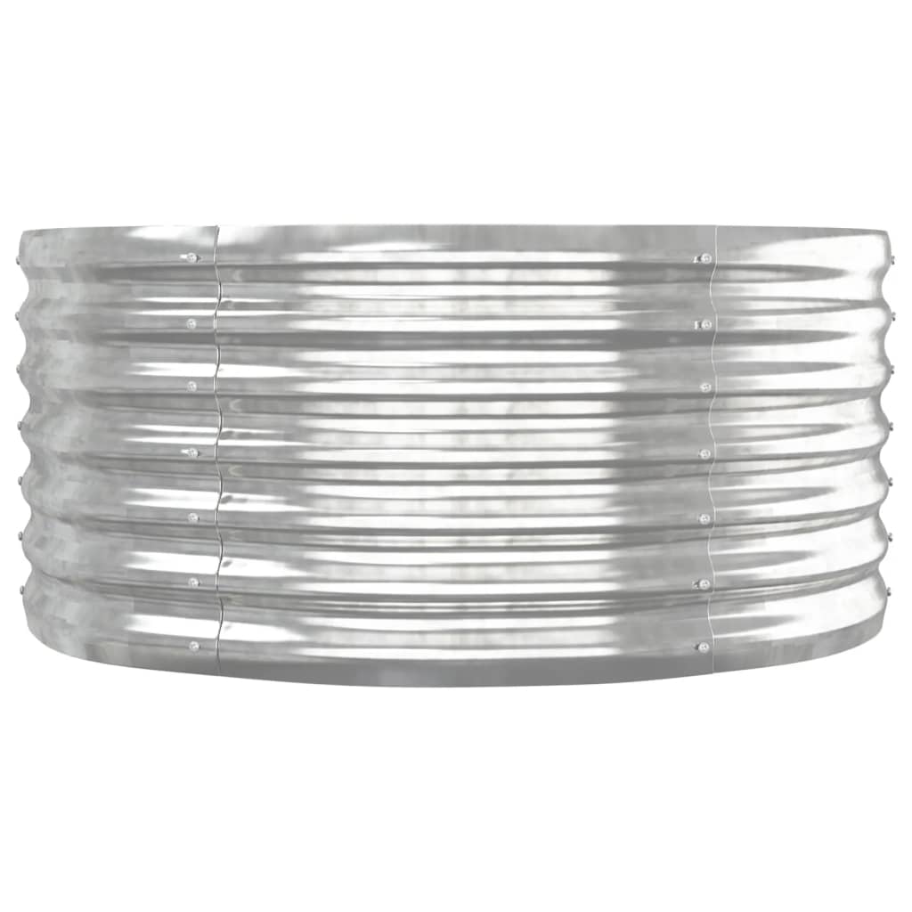 Garden Raised Bed Galvanised Steel 152x80x36 cm Silver