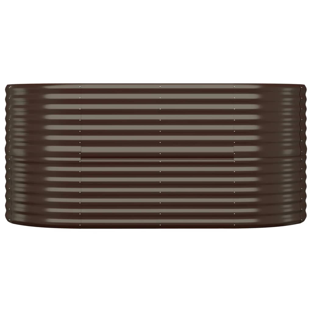 Garden Raised Bed Galvanised Steel 152x80x68 cm Brown