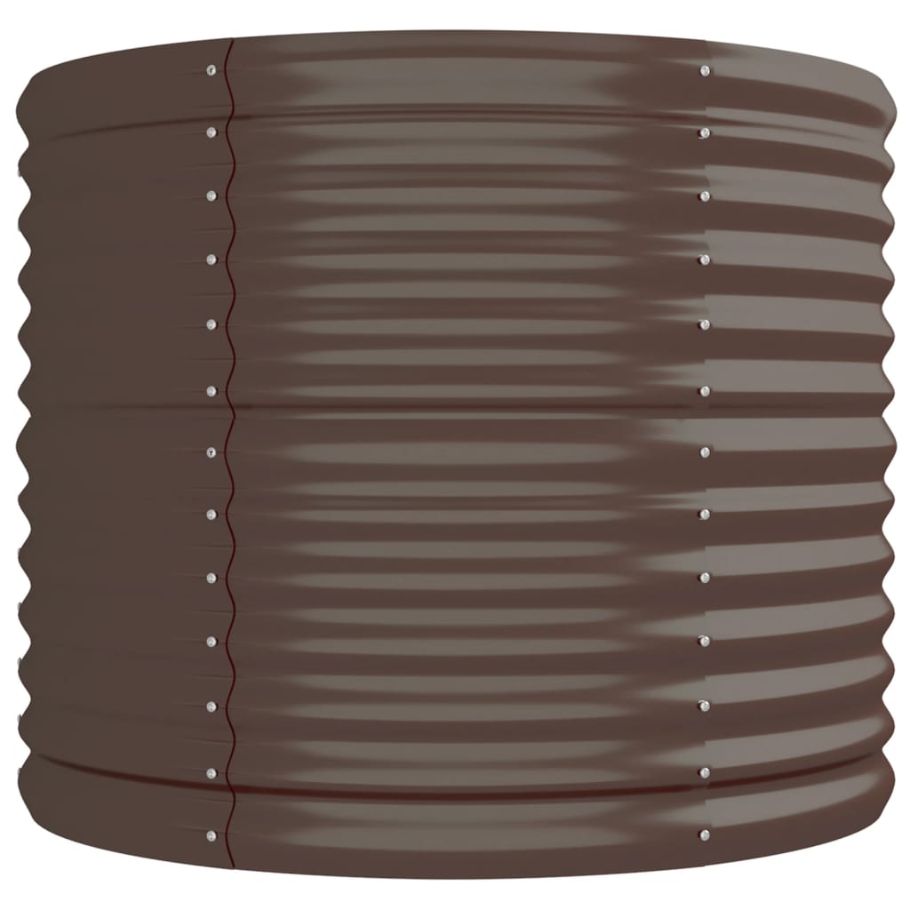 Garden Raised Bed Galvanised Steel 296x80x68 cm Brown