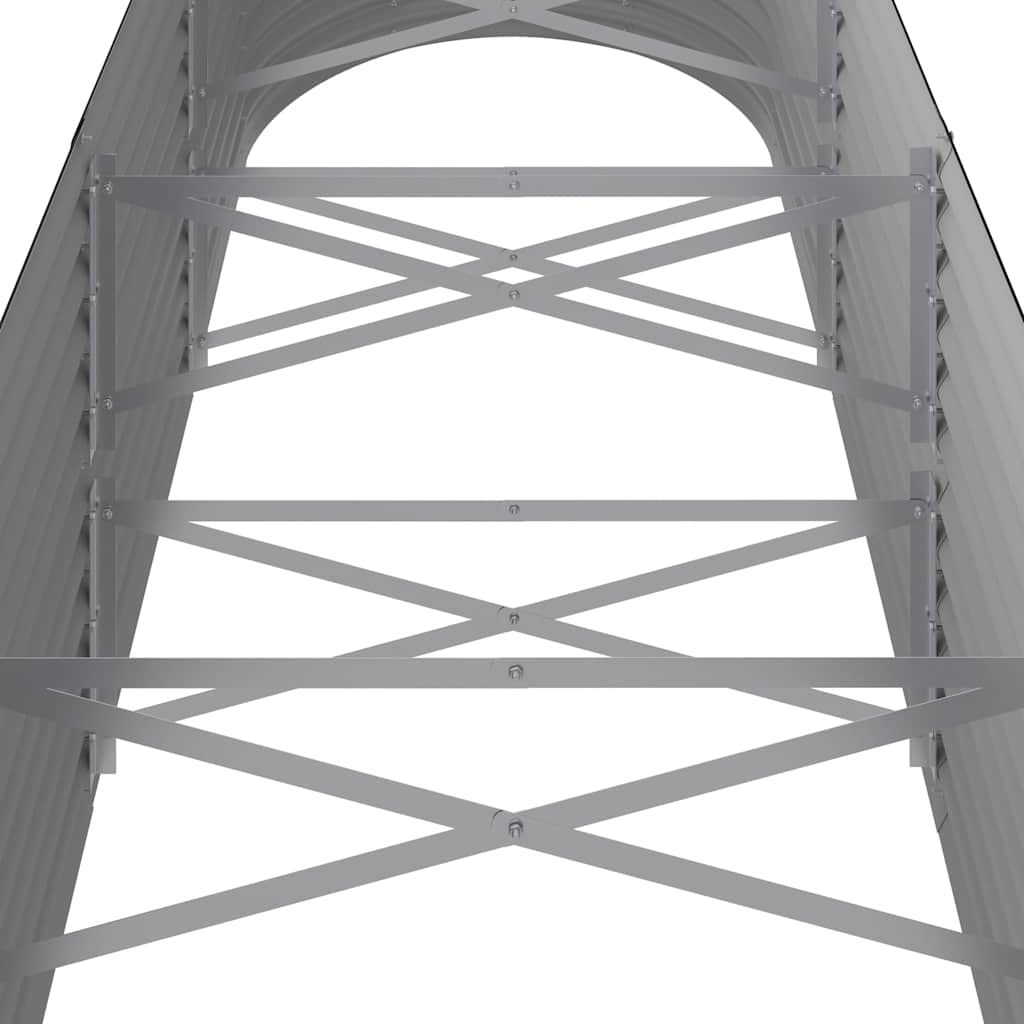 Garden Raised Bed Galvanised Steel 296x80x68 cm Anthracite