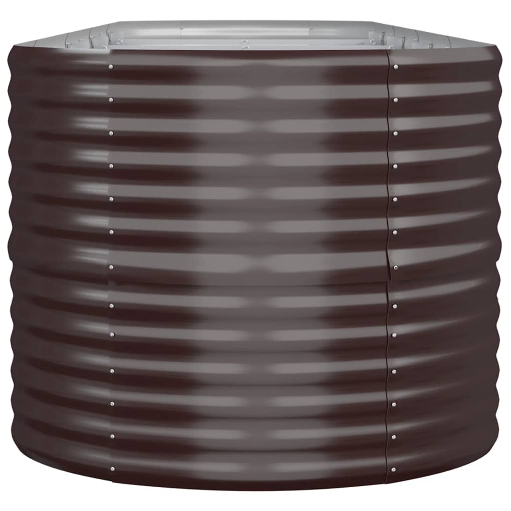 Garden Raised Bed Galvanised Steel 368x80x68 cm Brown