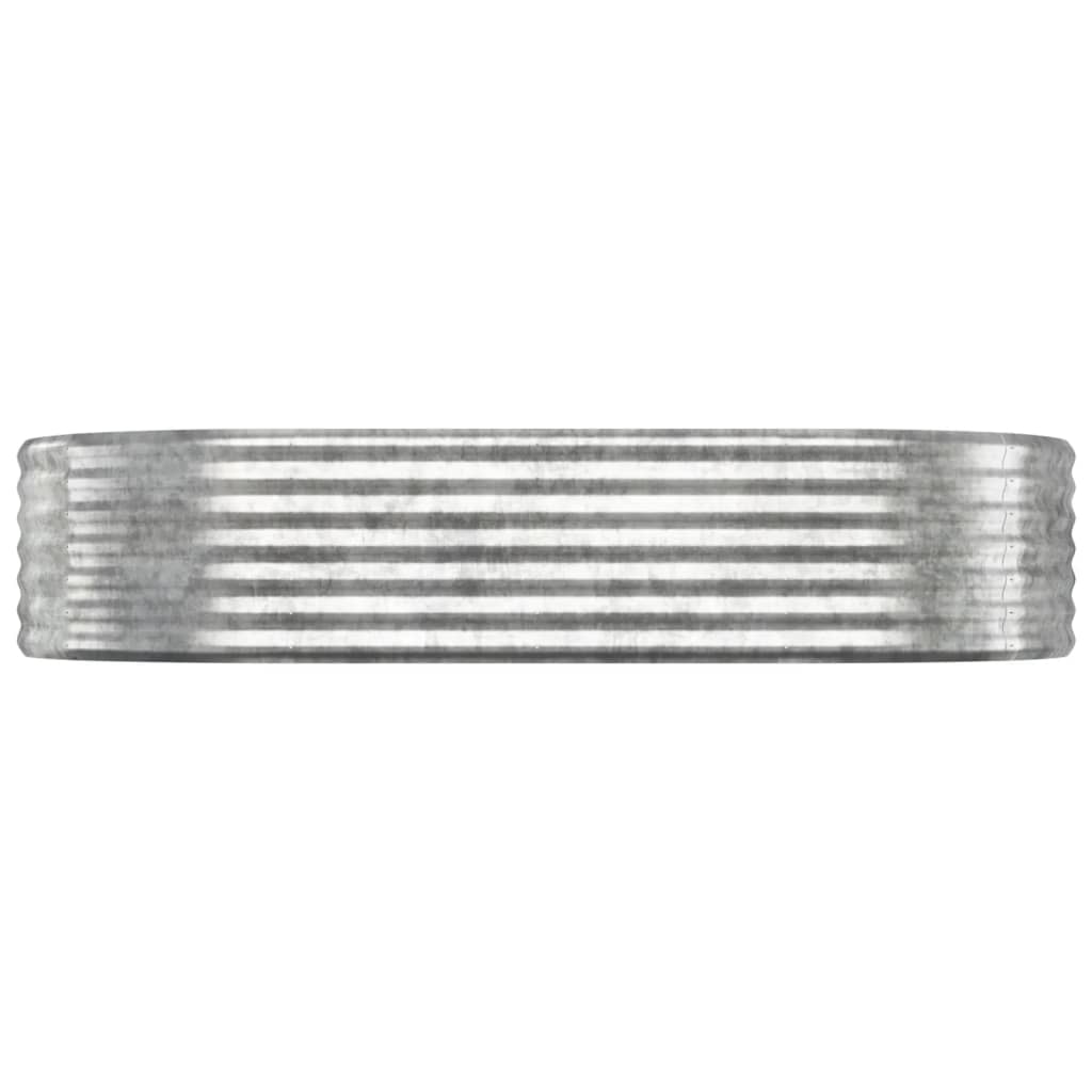 Garden Raised Bed Galvanised Steel 175x100x36 cm Silver