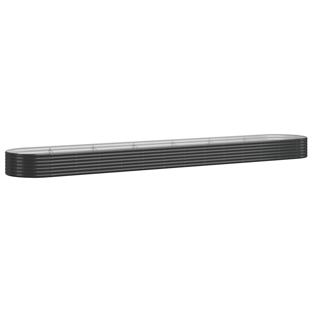 Garden Raised Bed Galvanised Steel 544x100x36 cm Anthracite