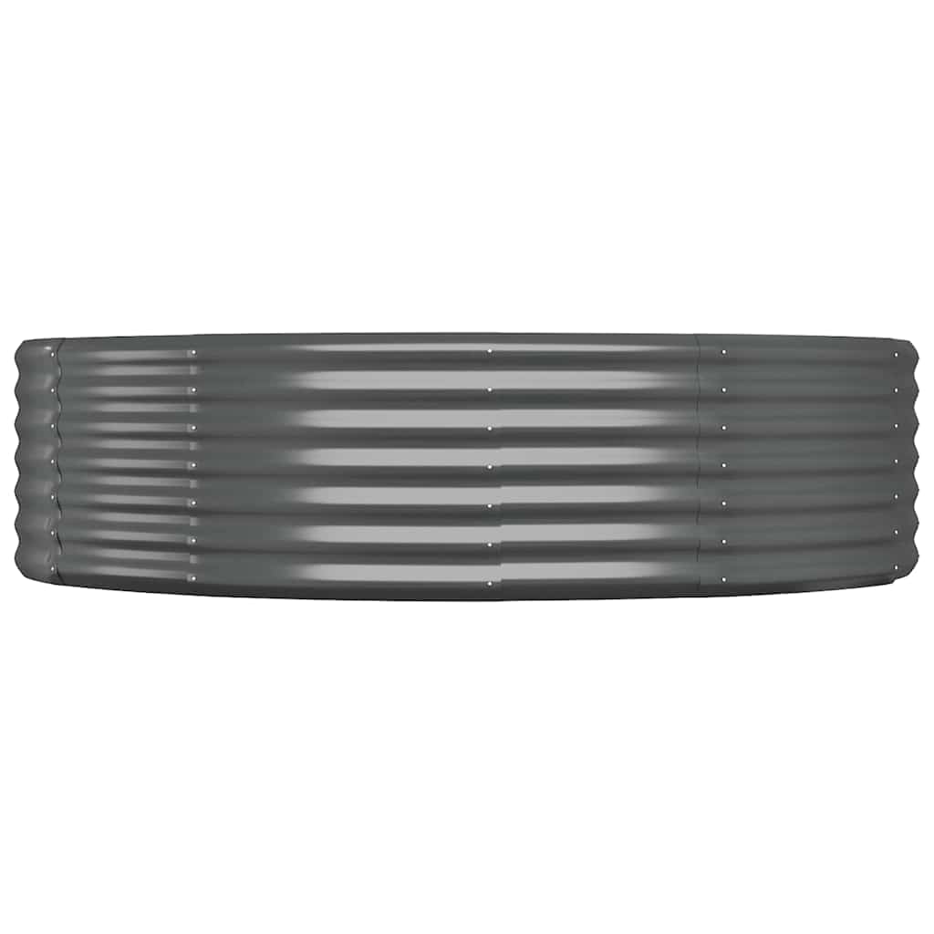 Garden Raised Bed Galvanised Steel 140x140x36 cm Anthracite