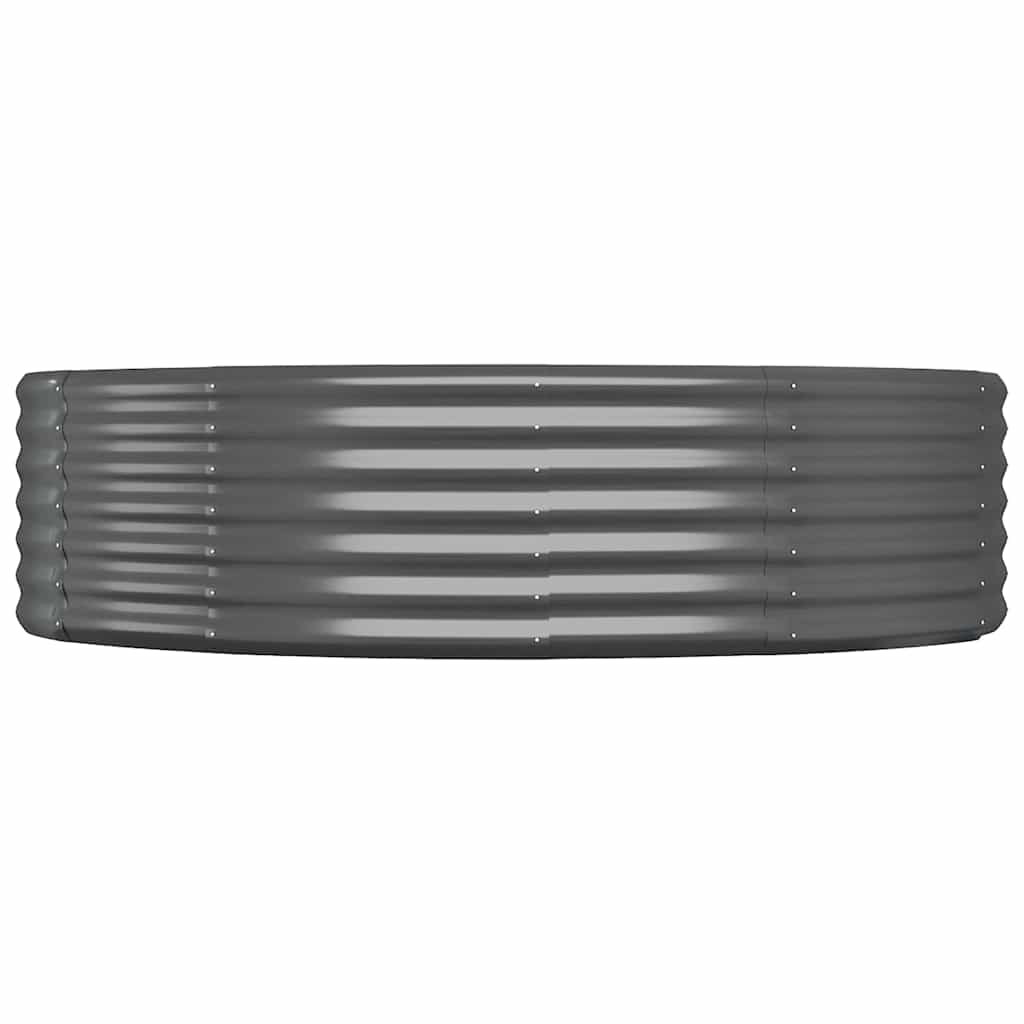 Garden Raised Bed Galvanised Steel 214x140x36 cm Anthracite