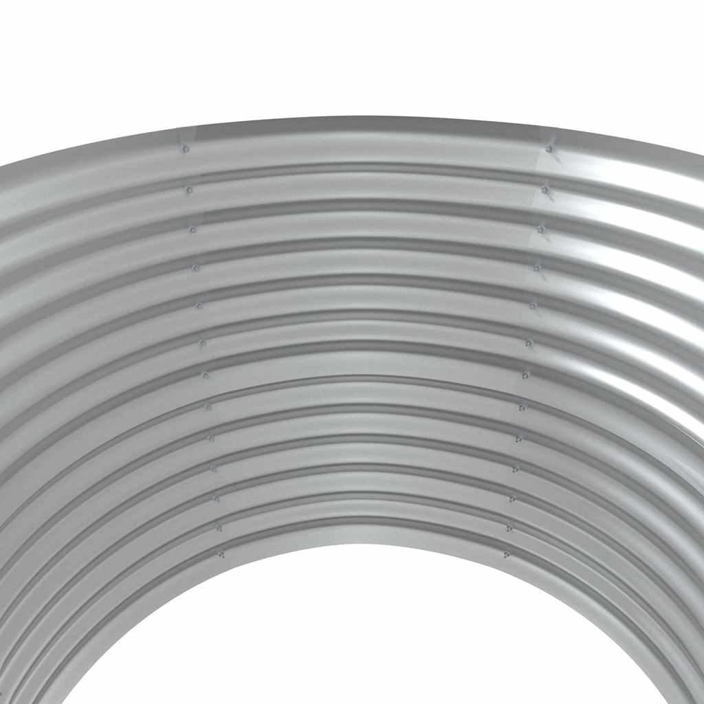 Garden Raised Bed Galvanised Steel 100x100x68 cm Silver