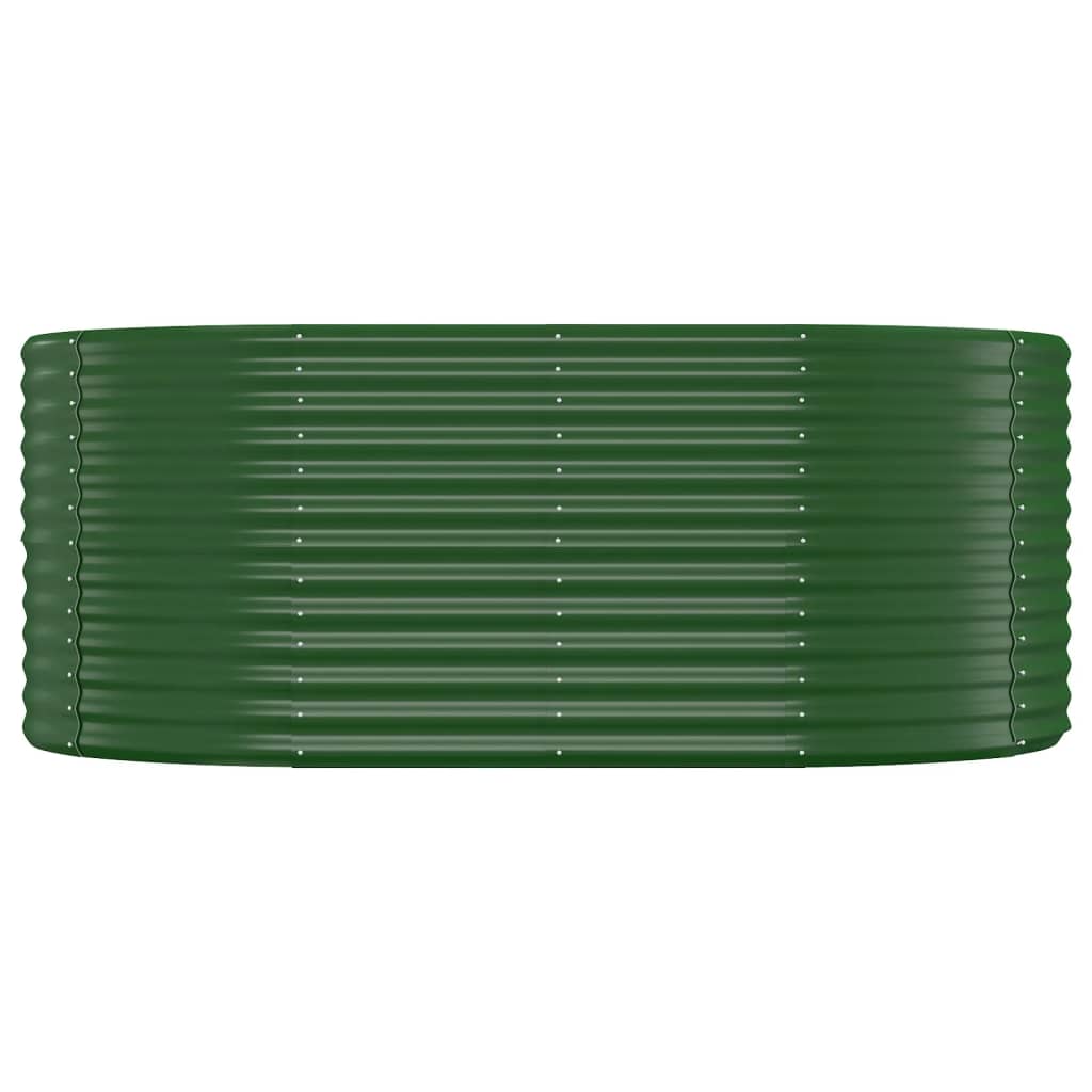 Garden Raised Bed Galvanised Steel 175x100x68 cm Green