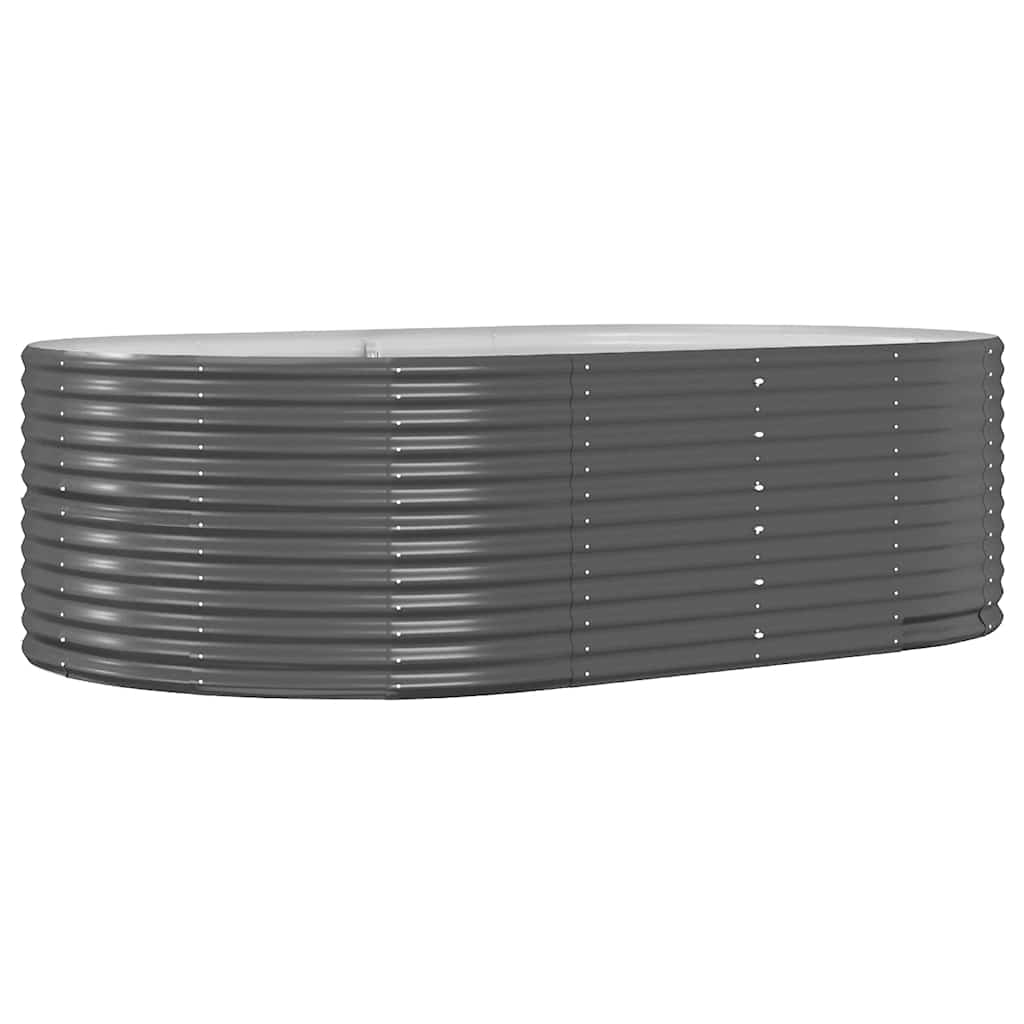 Garden Raised Bed Anthracite 212x140x68 cm Galvanised Steel