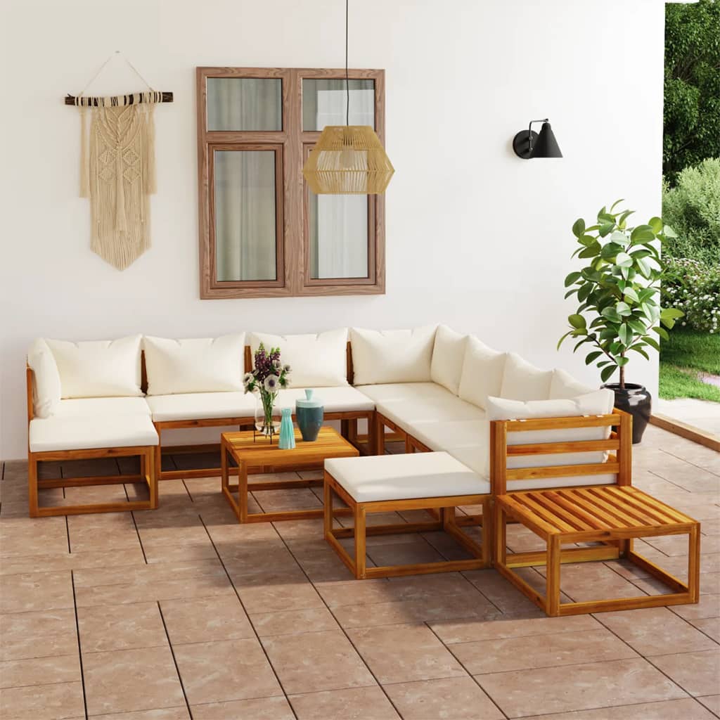 12 Piece Garden Lounge Set with Cushions Solid Wood Acacia (UK/IE/FI/NO only)