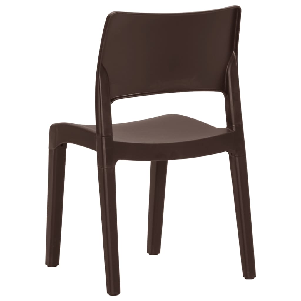 Garden Chairs 2 pcs Mocha Polypropylene