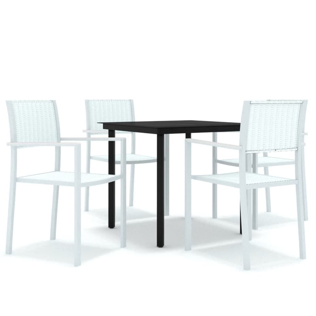 5 Piece Garden Dining Set White