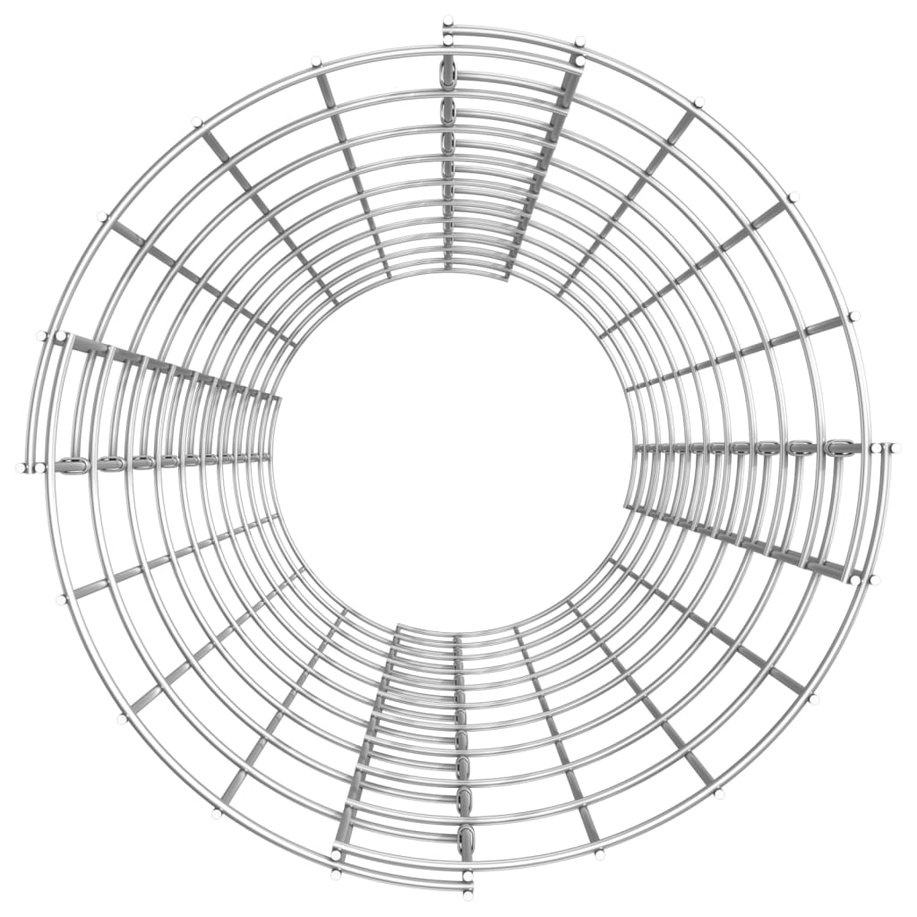 Circular Gabion Raised Beds 3 pcs Galvanised Steel Ø30x100 cm
