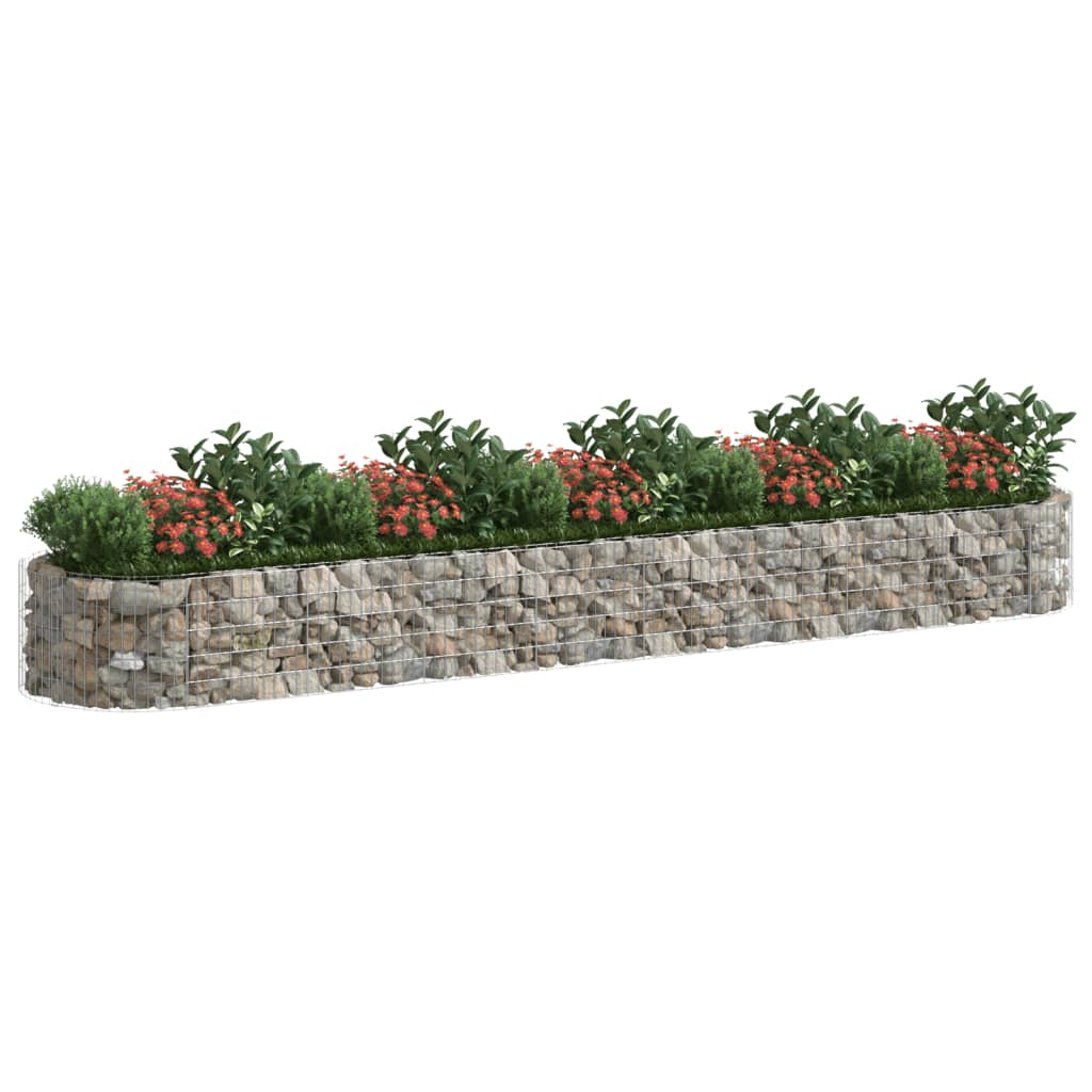 Gabion Raised Bed Galvanised Iron 500x100x50 cm