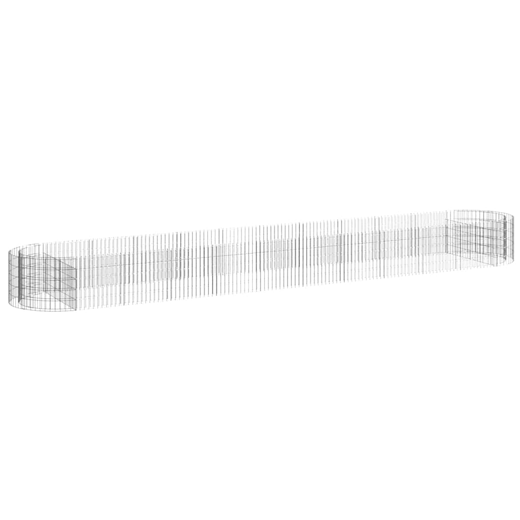 Gabion Raised Bed Galvanised Iron 600x100x50 cm