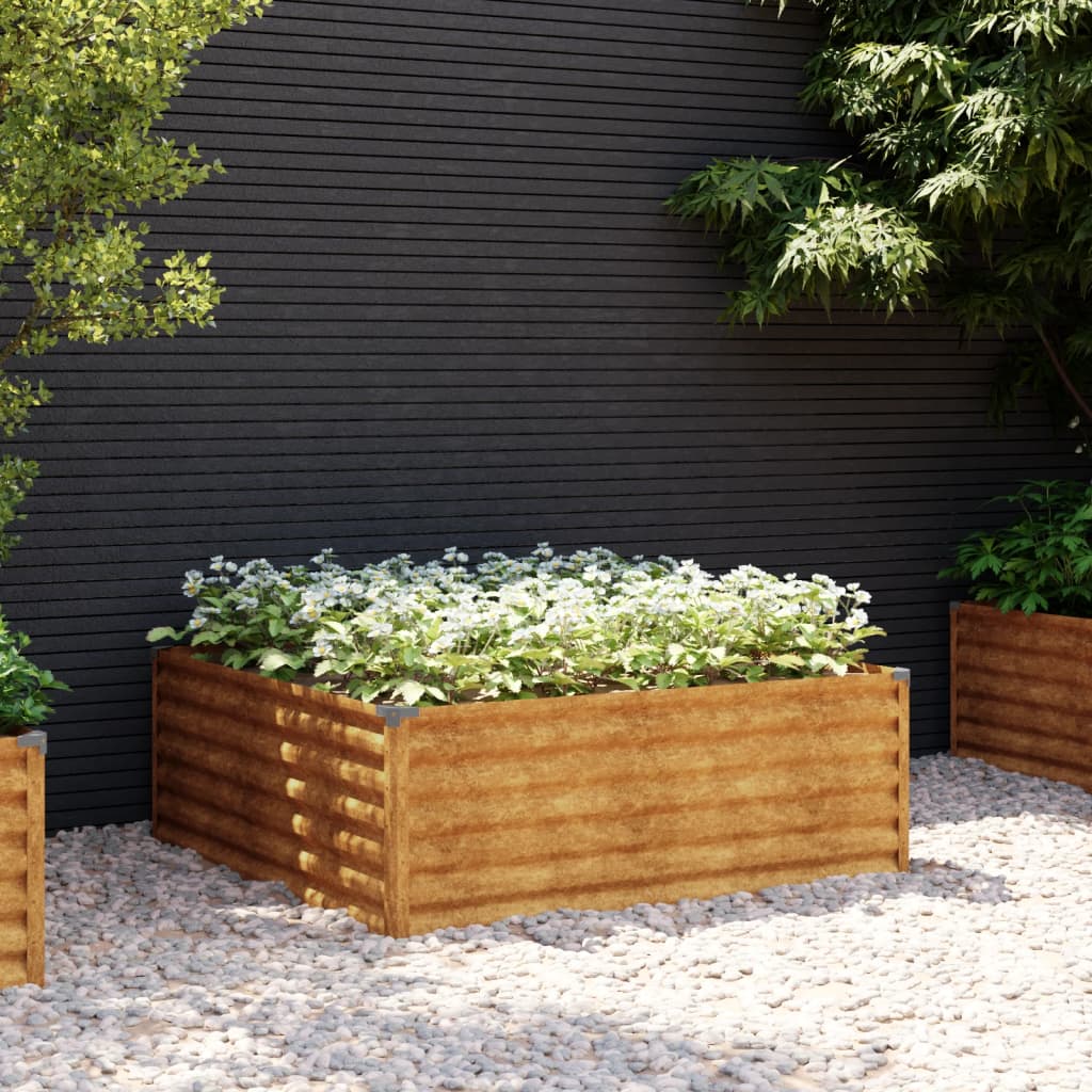 Garden Raised Bed 100x100x36 cm Corten Steel