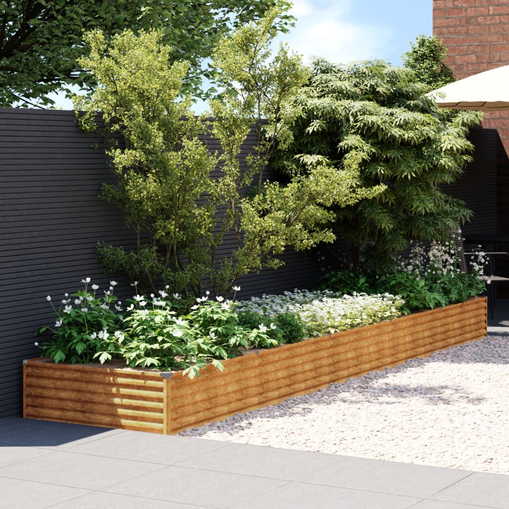 Garden Raised Bed 482x100x36 cm Corten Steel