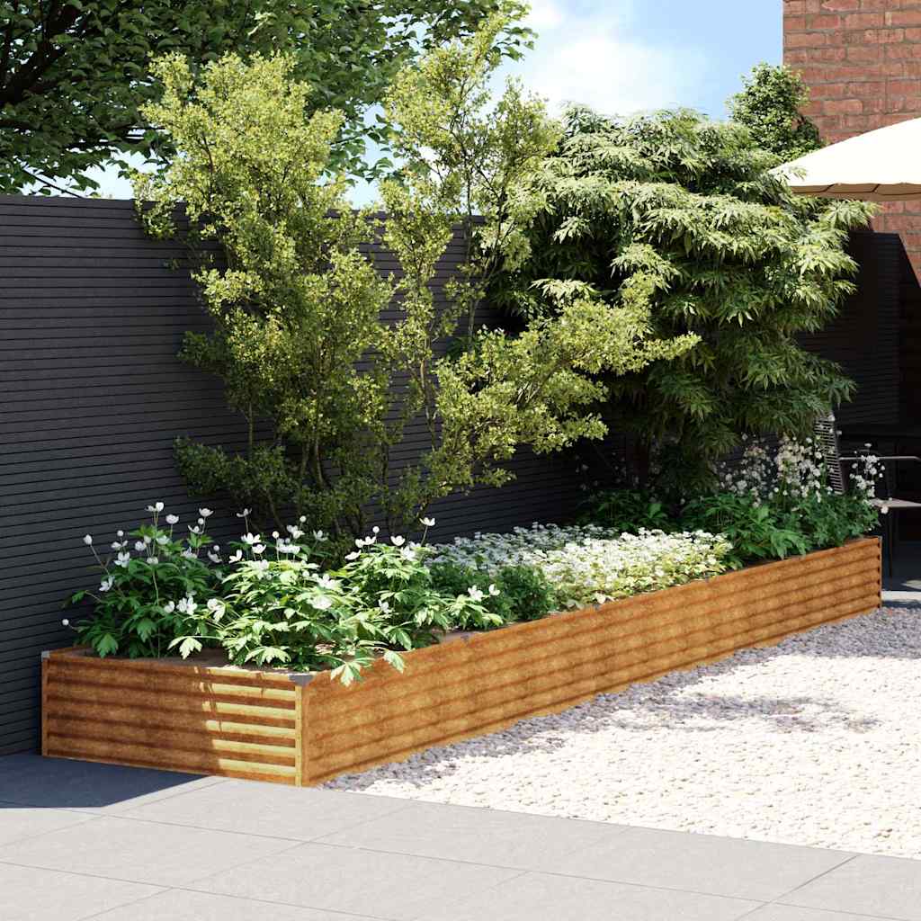 Garden Raised Bed 482x100x36 cm Corten Steel
