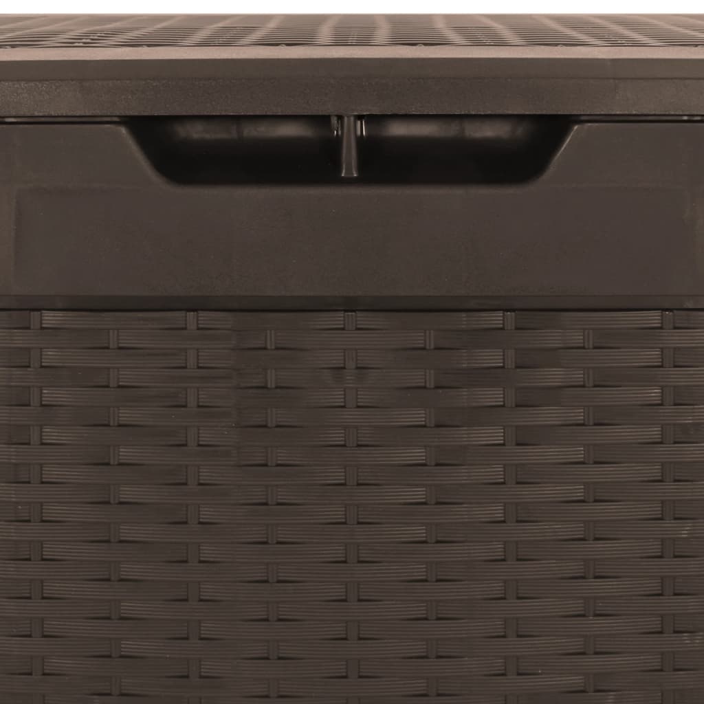 Garden Storage Box Brown 119x48x60 cm PP