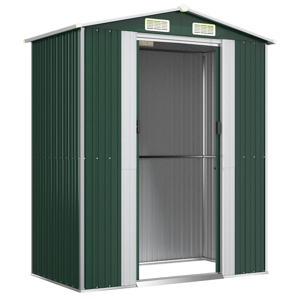 Garden Shed Green 192x108x223 cm Galvanised Steel