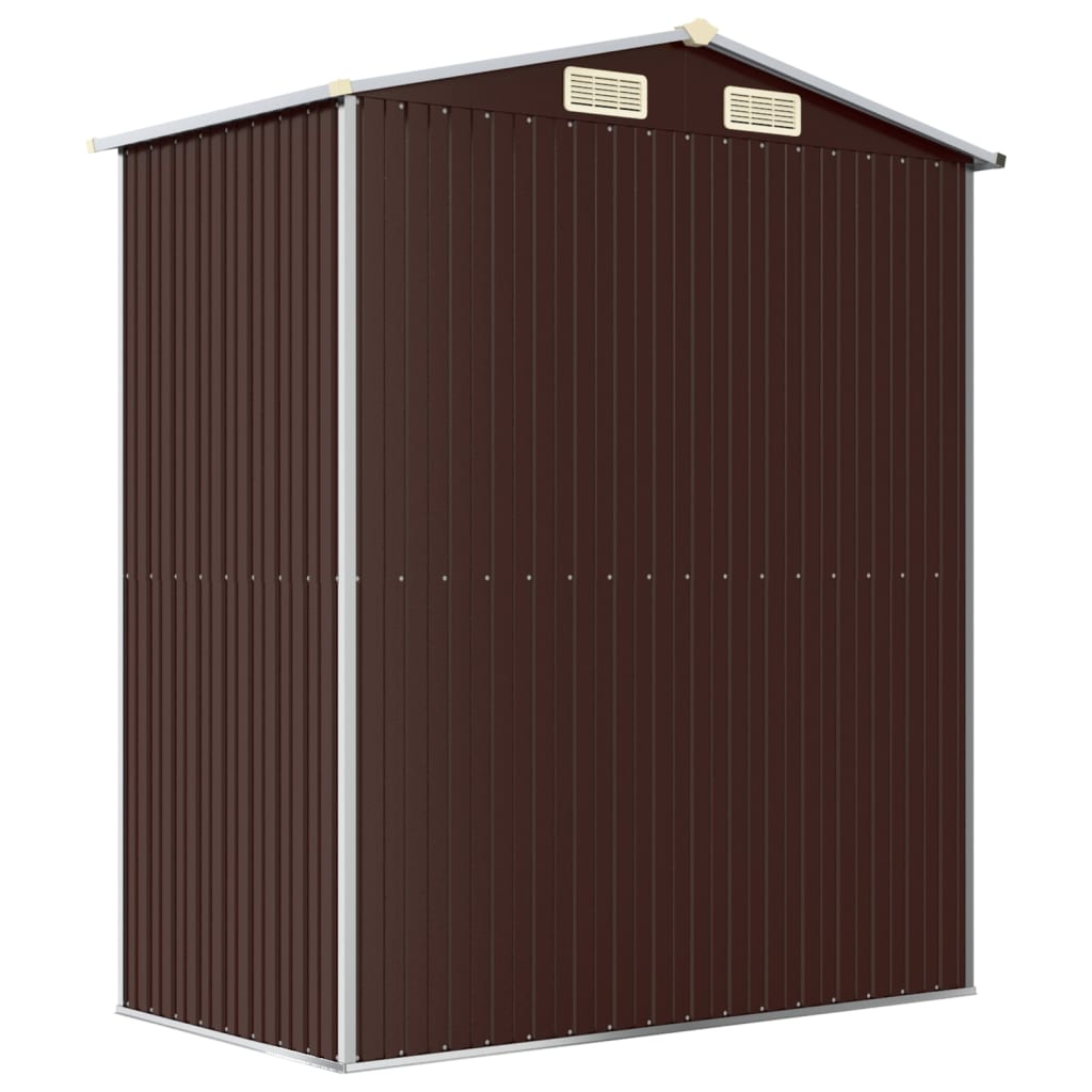 vidaXL Garden Shed Dark Brown 192x108x223 cm Galvanised Steel