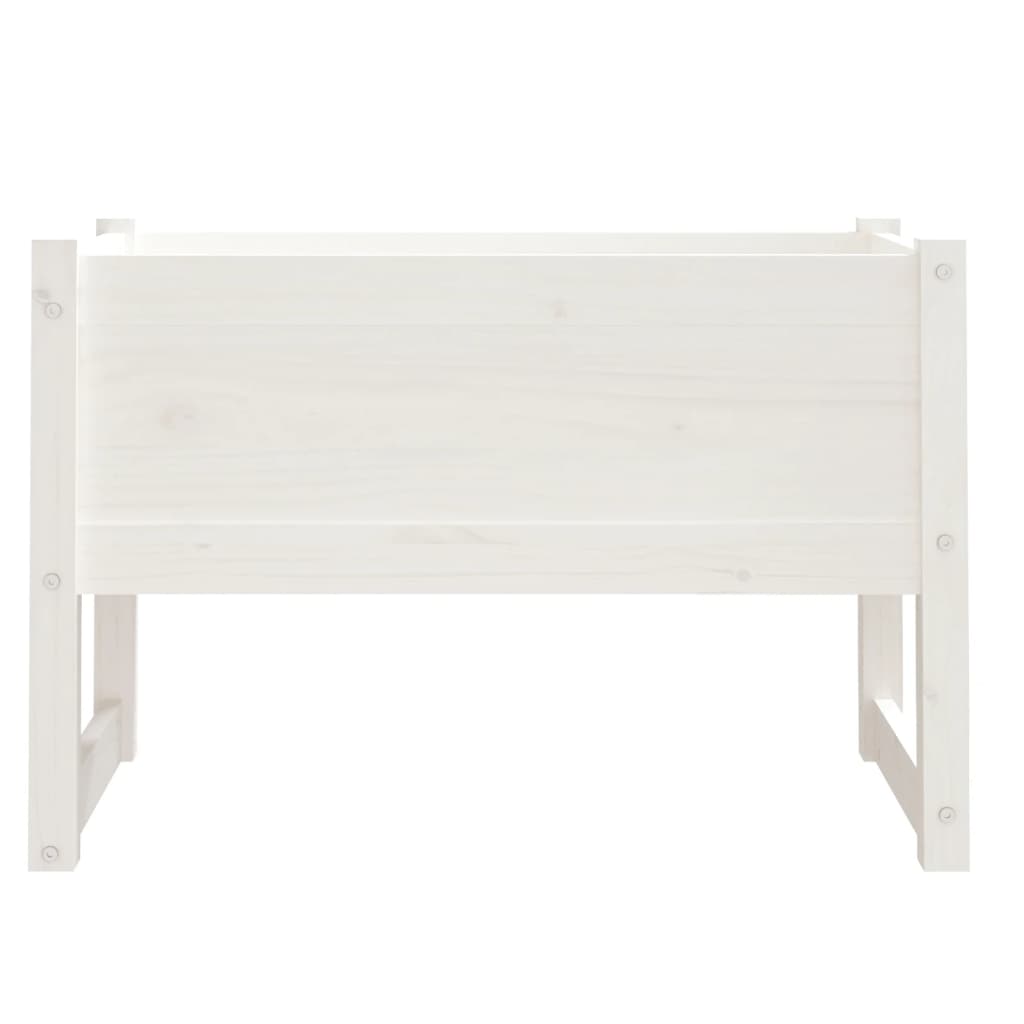 Planter White 78x40x52 cm Solid Wood Pine