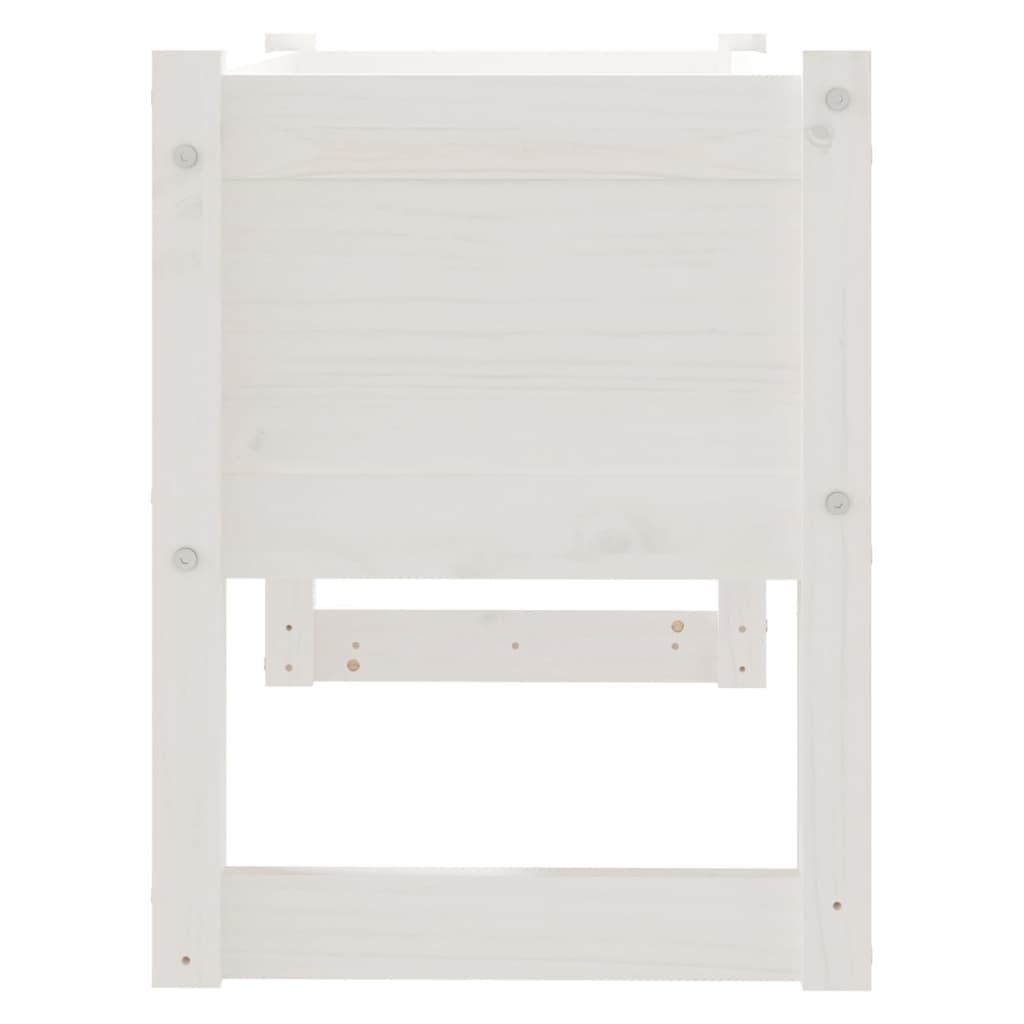 Planter White 78x40x52 cm Solid Wood Pine