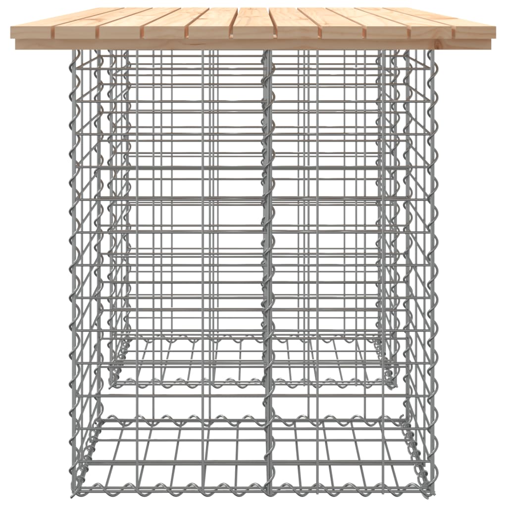 Garden Table Gabion Design 100x70x72 cm Solid Wood Pine