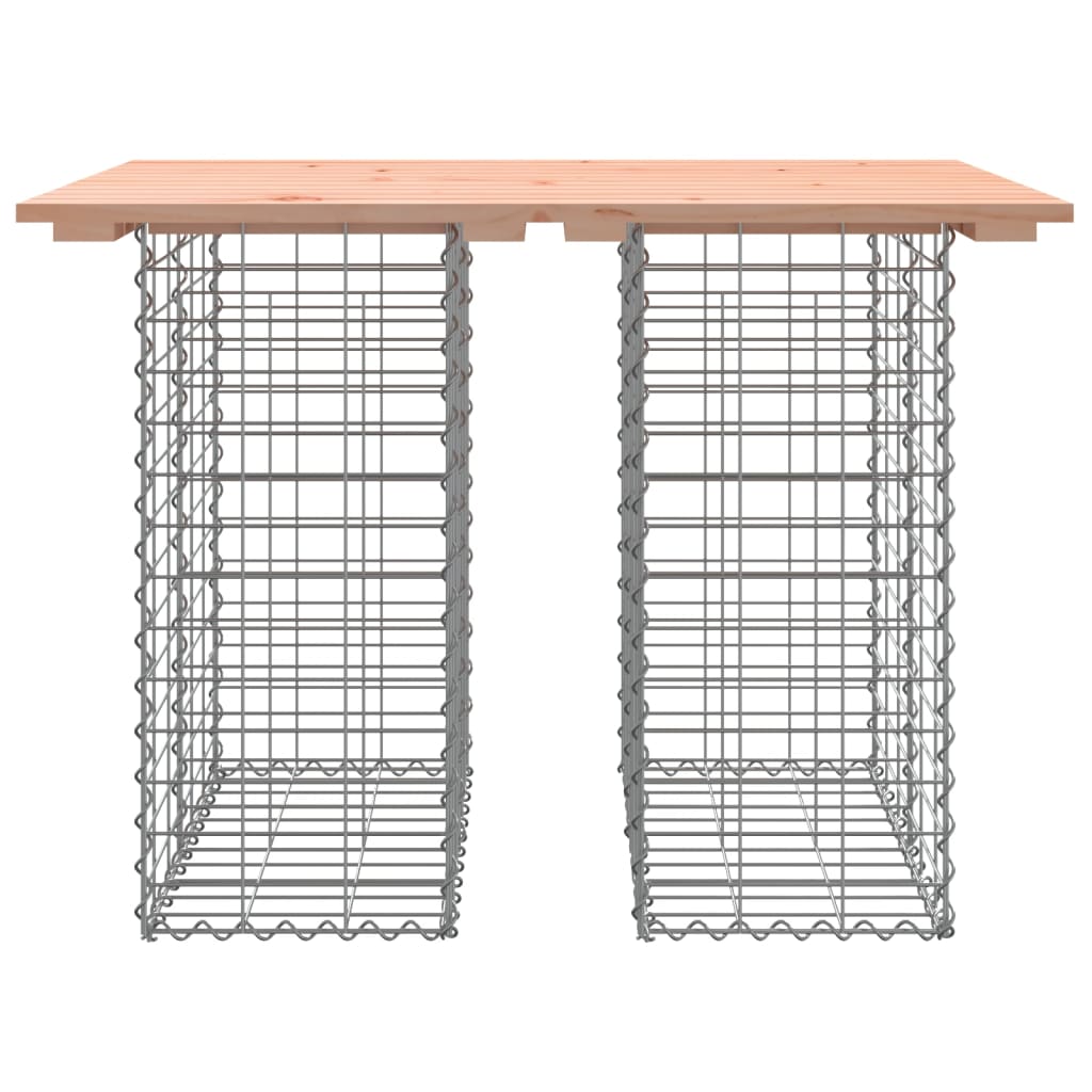 Garden Table Gabion Design 100x70x72 cm Solid Wood Douglas