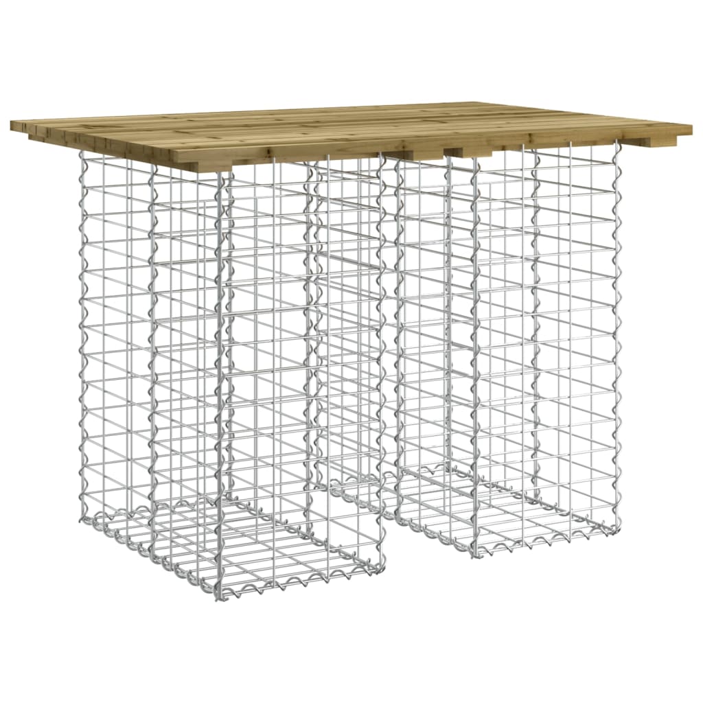 Garden Table Gabion Design 100x70x72 cm Impregnated Wood Pine