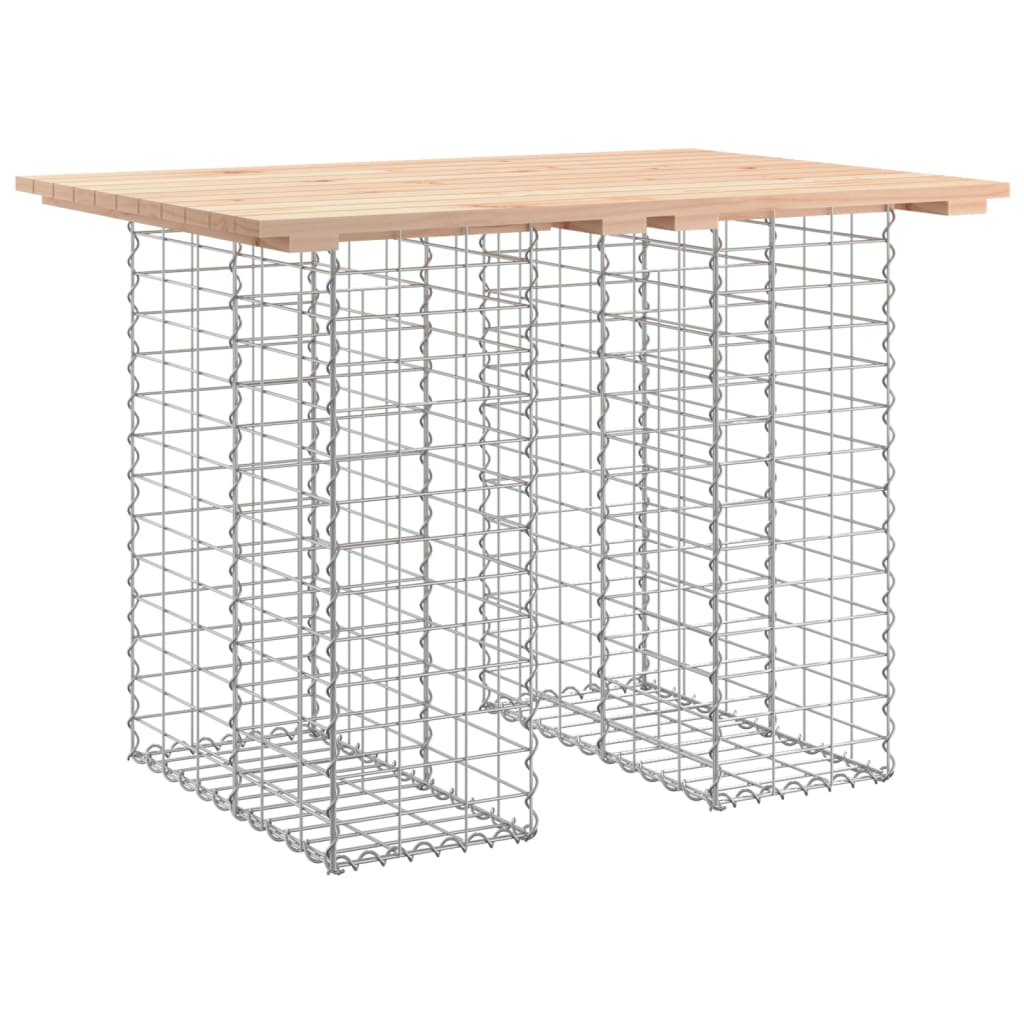 Garden Table Gabion Design 100x70x72 cm Solid Wood Pine