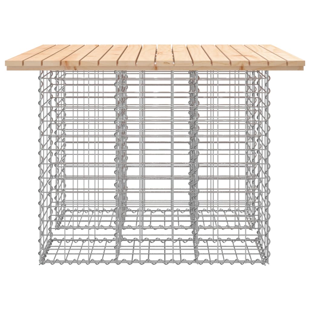 Garden Table Gabion Design 100x102x72 cm Solid Wood Pine