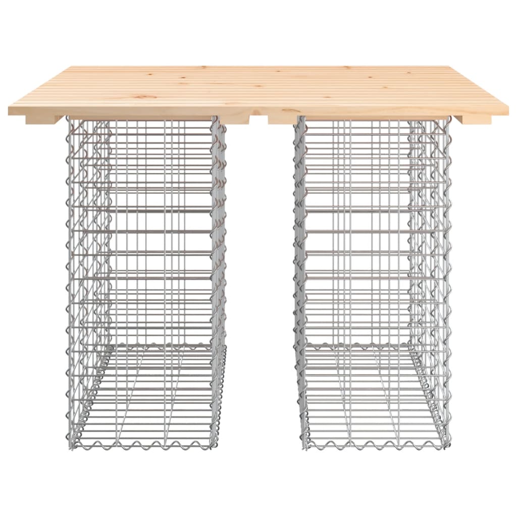 Garden Table Gabion Design 100x102x72 cm Solid Wood Pine