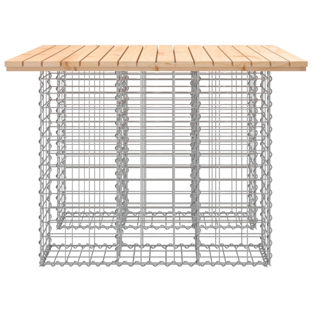 Garden Table Gabion Design 100x102x72 cm Solid Wood Pine
