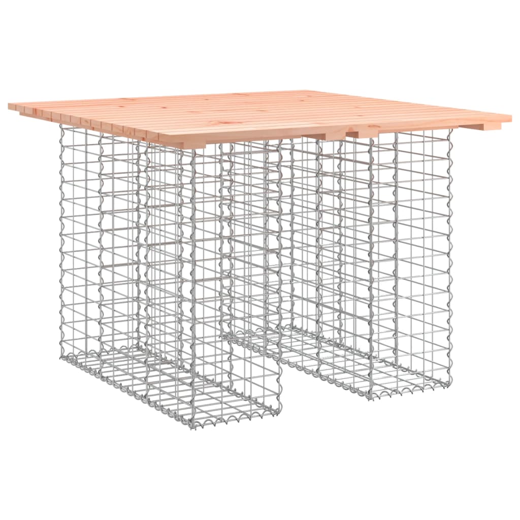Garden Table Gabion Design 100x102x72 cm Solid Wood Douglas
