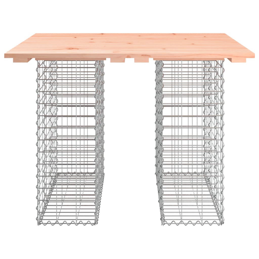 Garden Table Gabion Design 100x102x72 cm Solid Wood Douglas