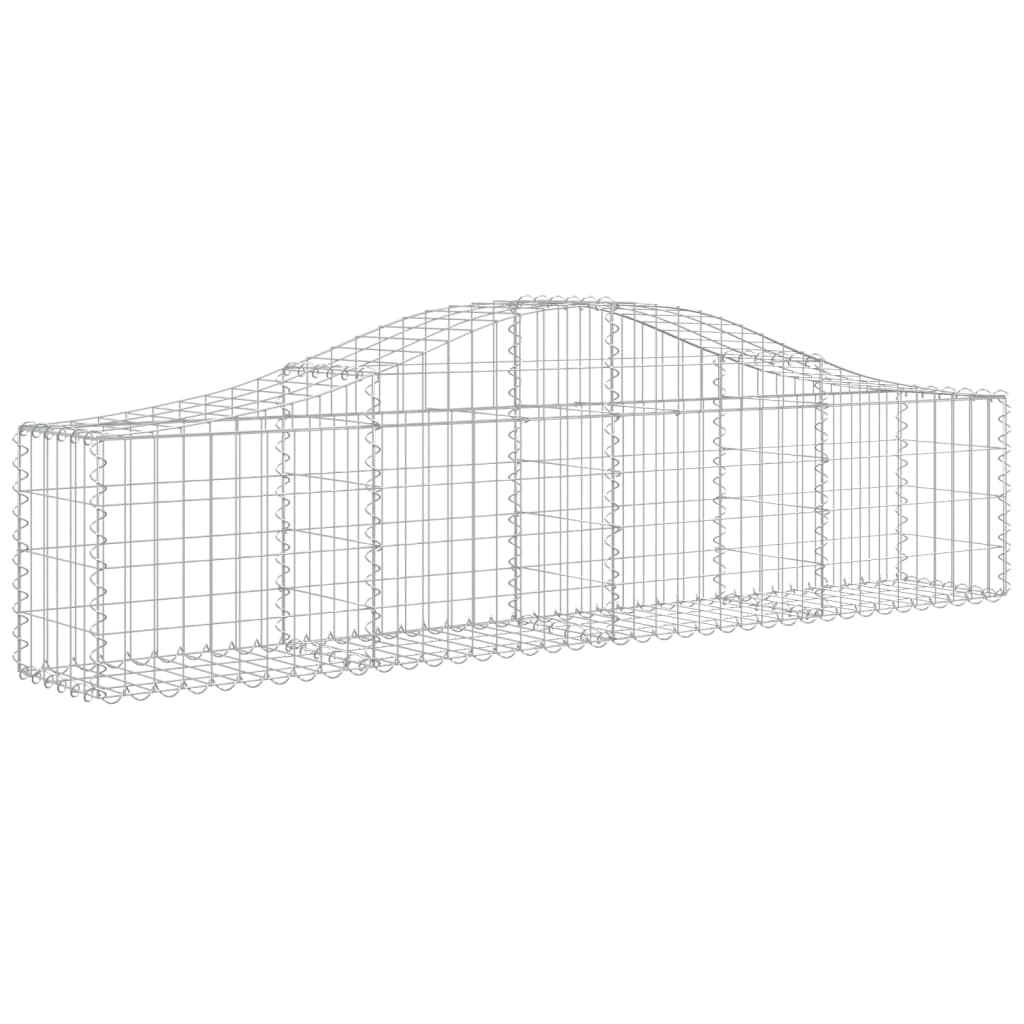 Arched Gabion Baskets 5 pcs 200x30x40/60 cm Galvanised Iron