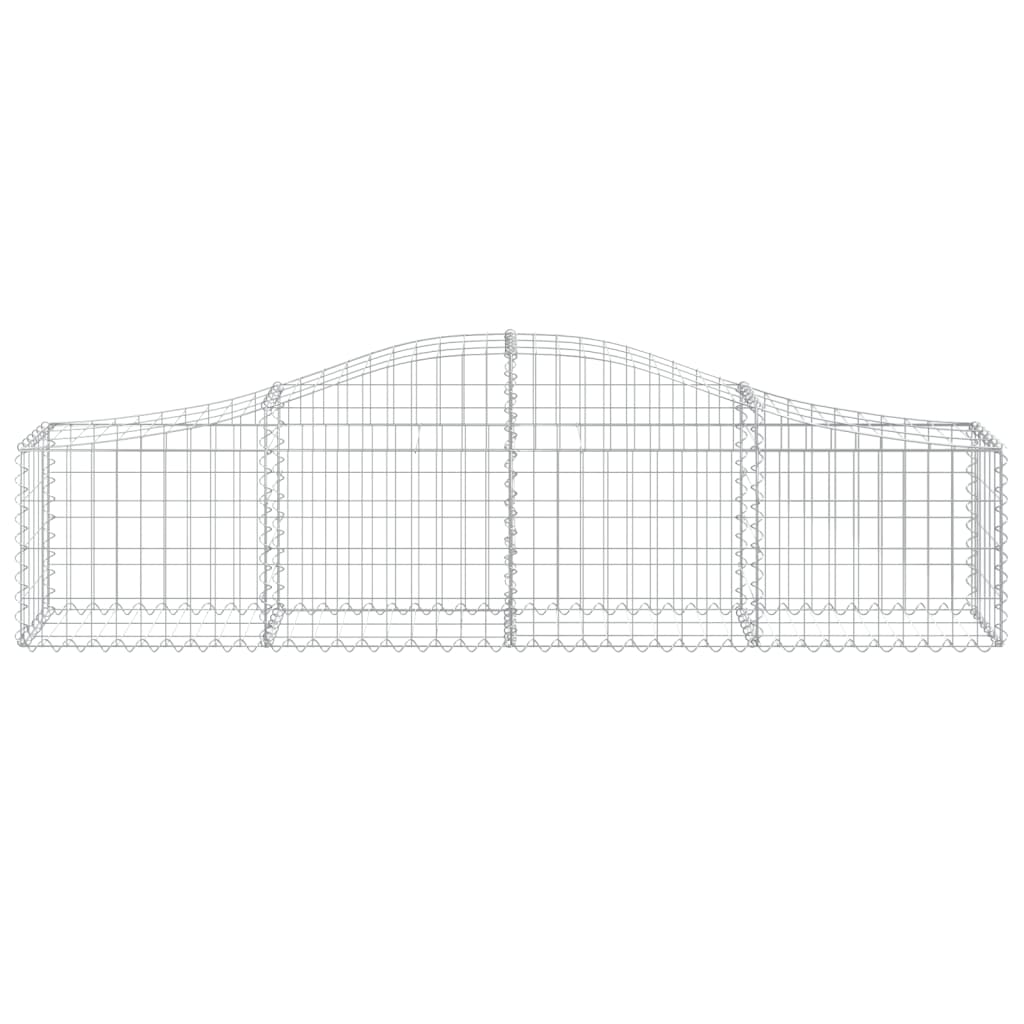 Arched Gabion Baskets 9 pcs 200x30x40/60 cm Galvanised Iron