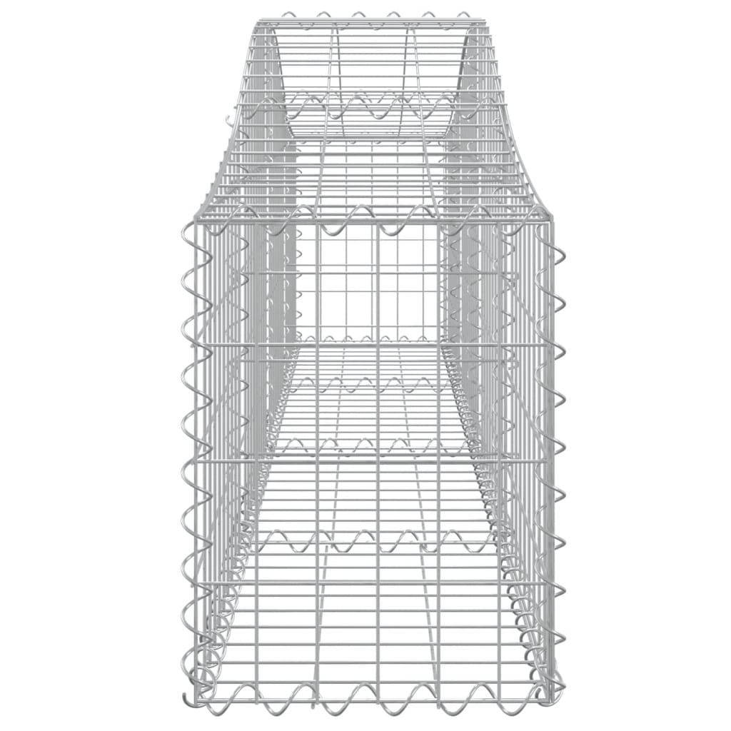 Arched Gabion Baskets 14 pcs 200x30x40/60 cm Galvanised Iron