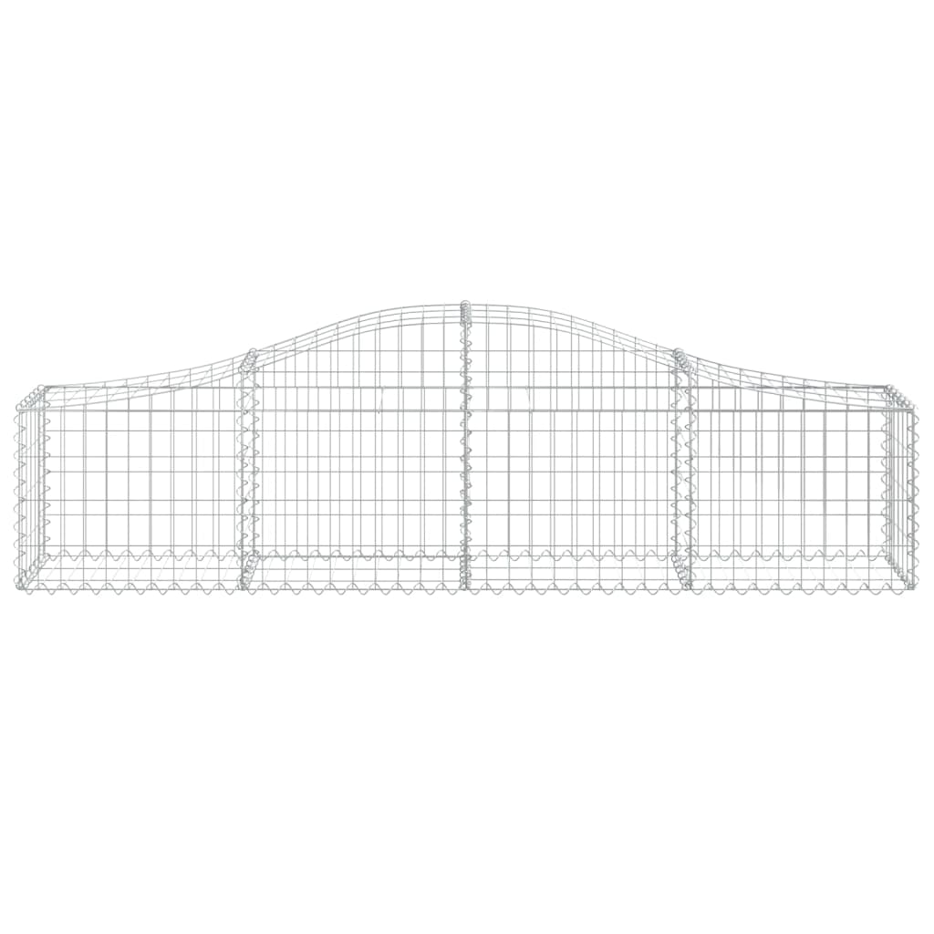 Arched Gabion Baskets 15 pcs 200x30x40/60 cm Galvanised Iron