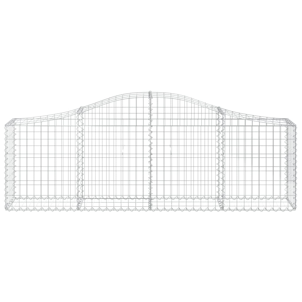Arched Gabion Baskets 10 pcs 200x30x60/80 cm Galvanised Iron