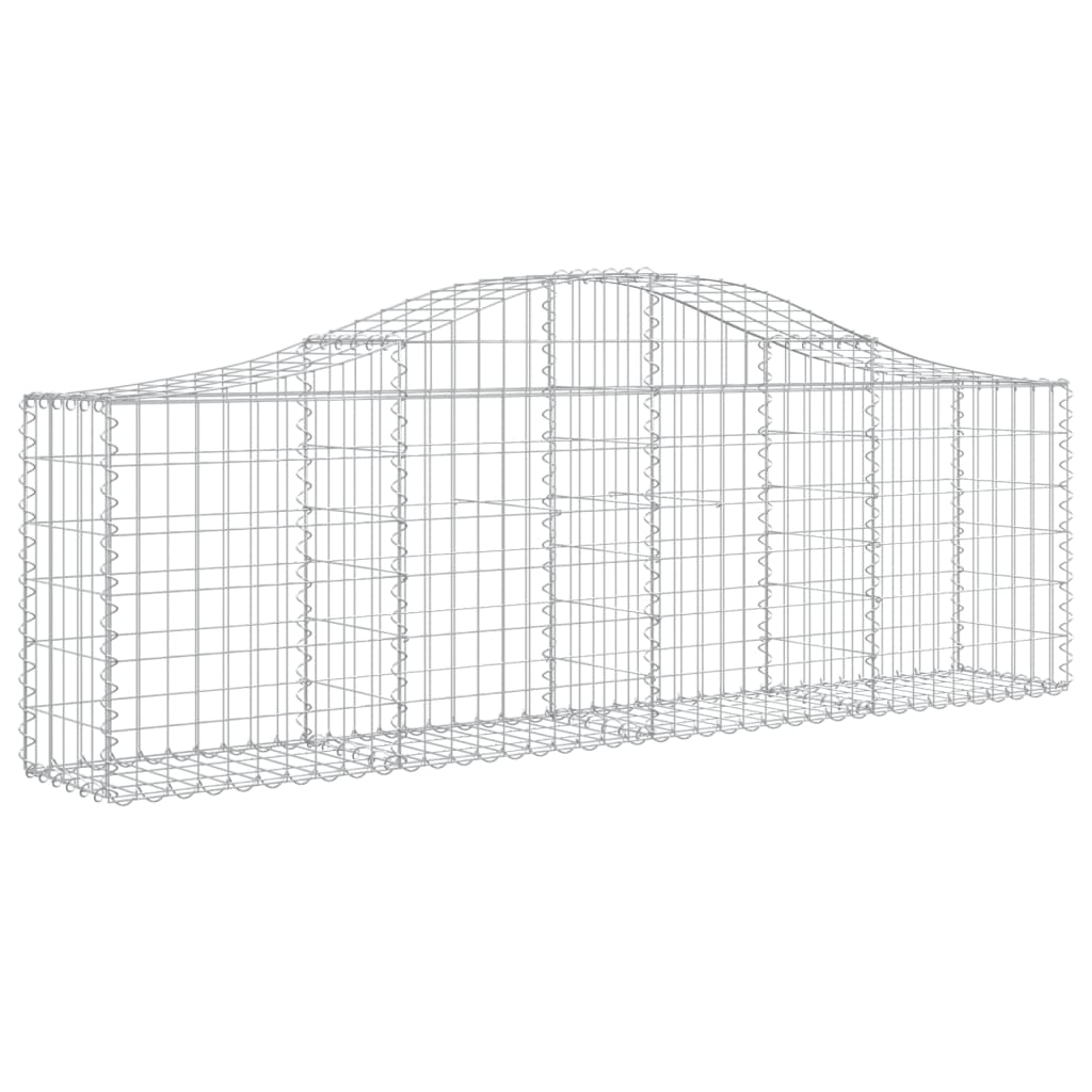 Arched Gabion Baskets 11 pcs 200x30x60/80 cm Galvanised Iron