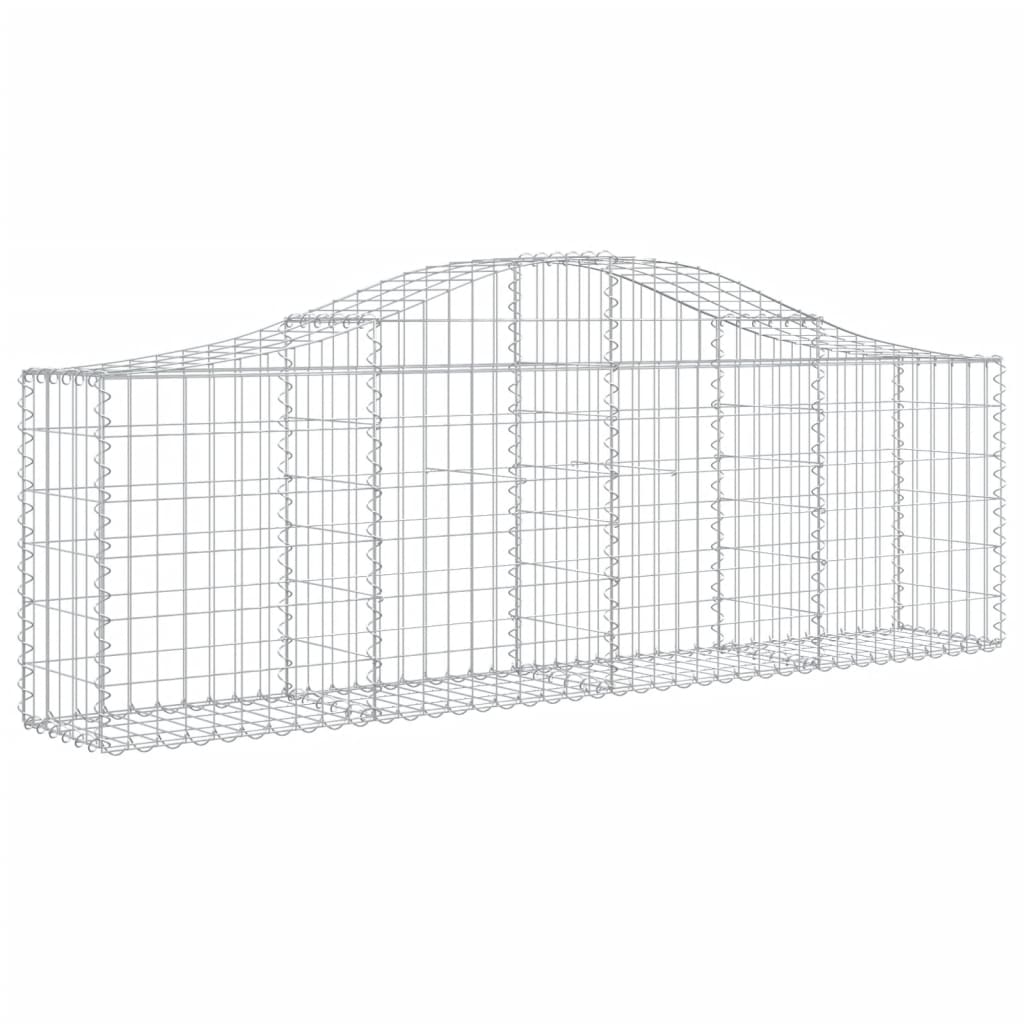 Arched Gabion Baskets 18 pcs 200x30x60/80 cm Galvanised Iron