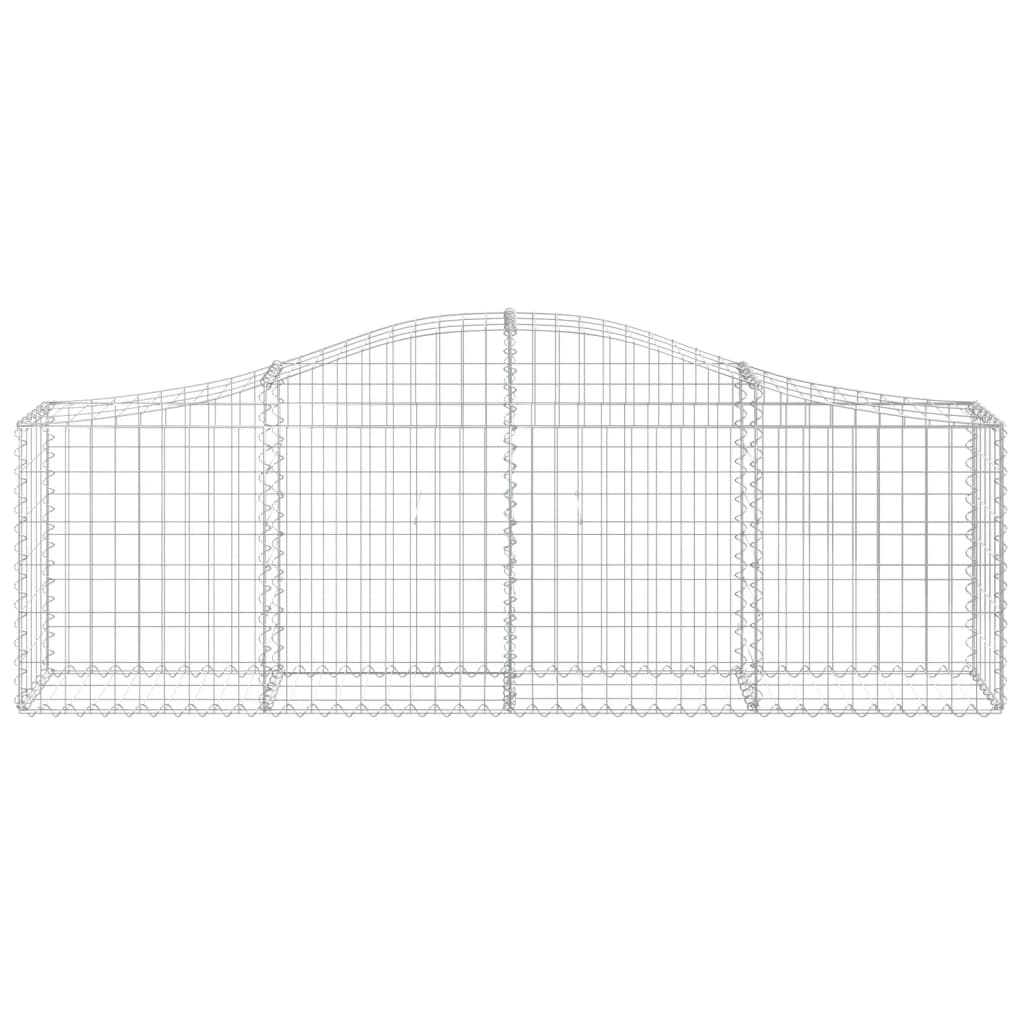 Arched Gabion Baskets 30 pcs 200x30x60/80 cm Galvanised Iron