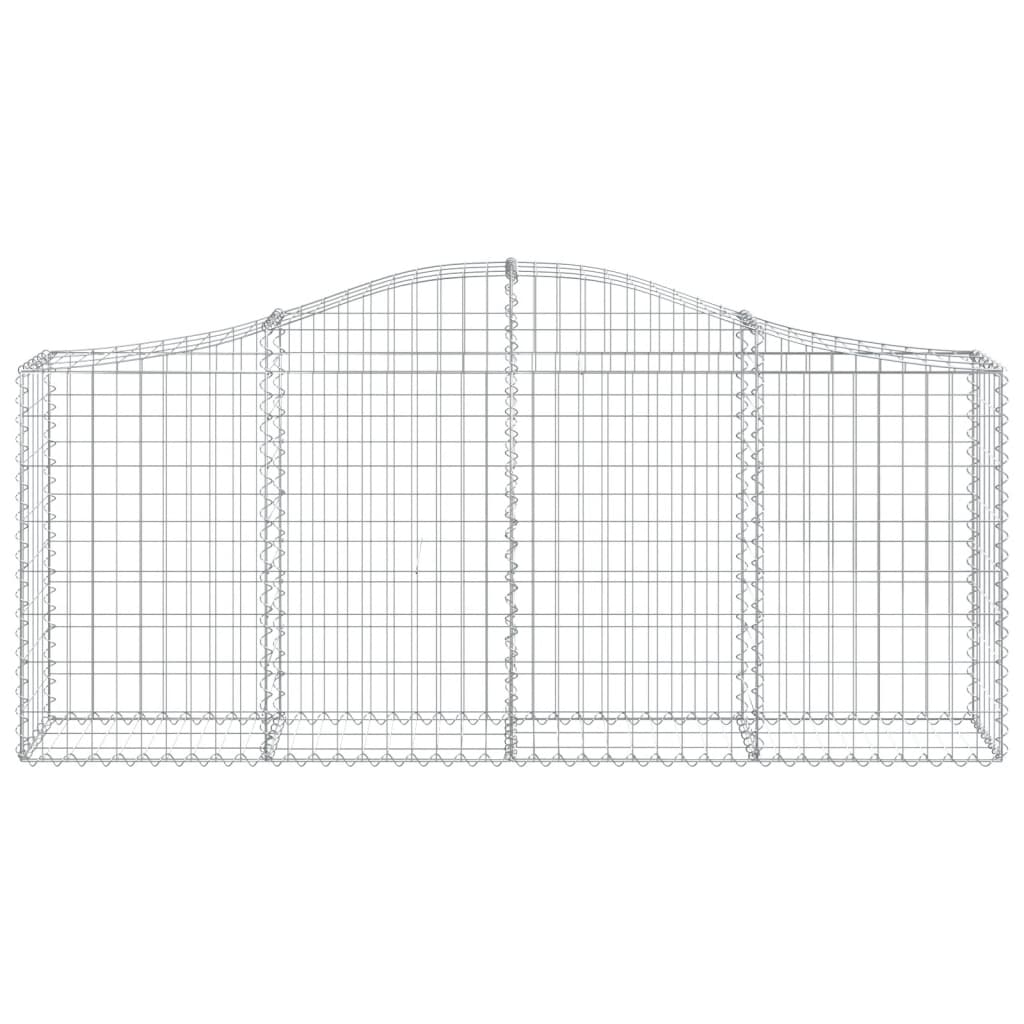 Arched Gabion Baskets 10 pcs 200x30x80/100 cm Galvanised Iron