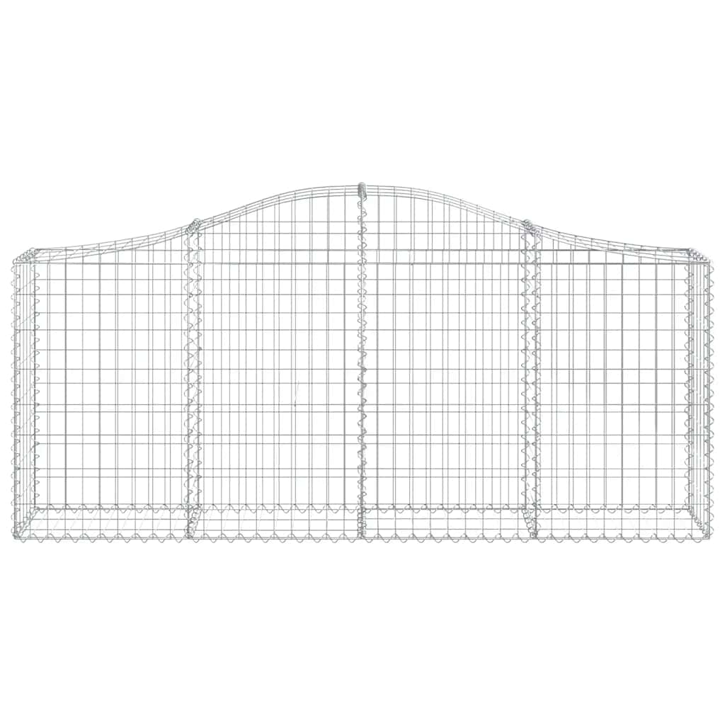 Arched Gabion Baskets 13 pcs 200x30x80/100 cm Galvanised Iron