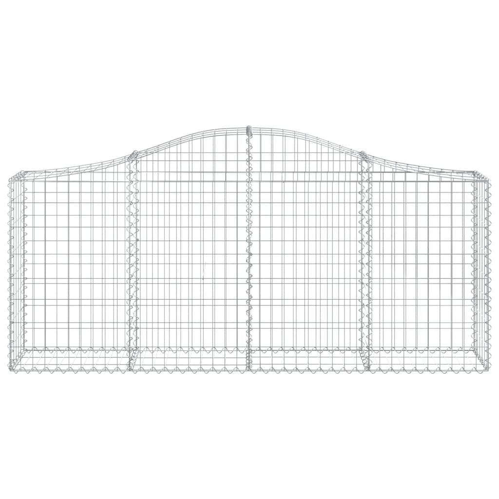 Arched Gabion Baskets 25 pcs 200x30x80/100 cm Galvanised Iron