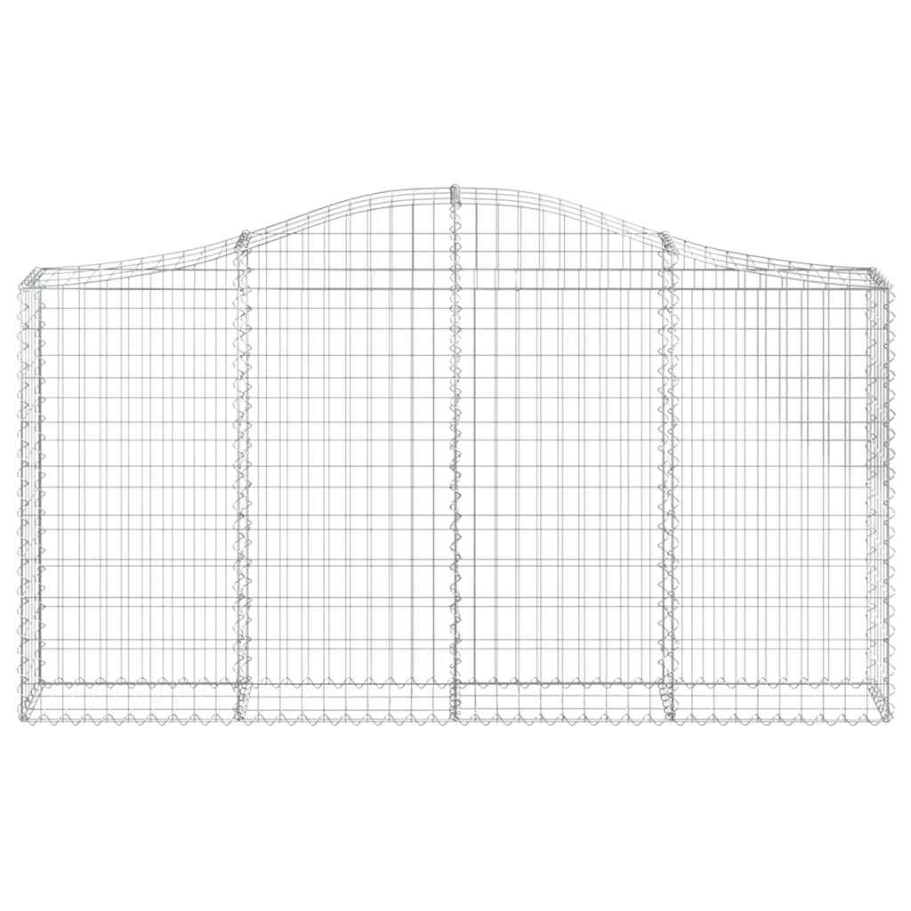 Arched Gabion Baskets 12 pcs 200x30x100/120 cm Galvanised Iron