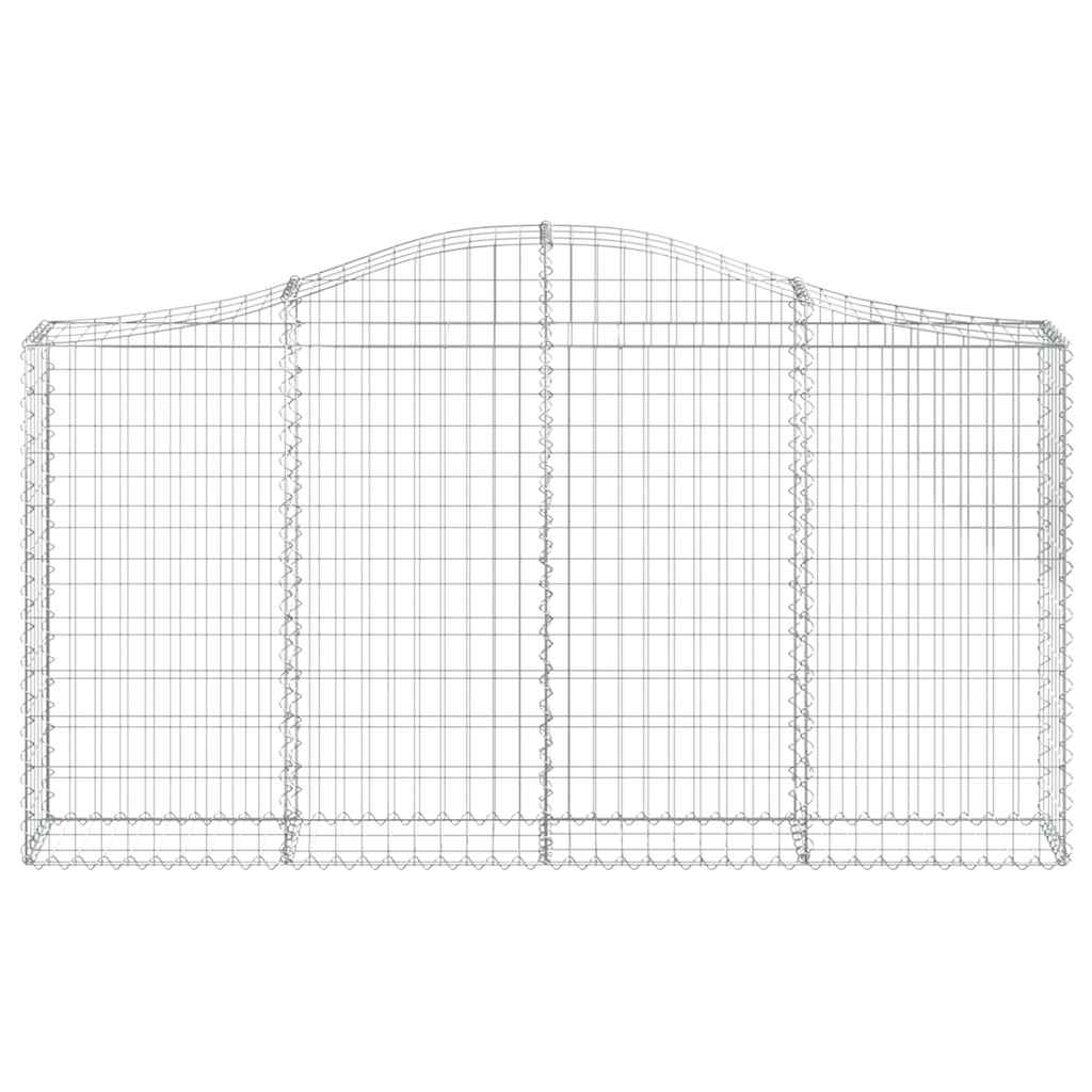 Arched Gabion Baskets 13 pcs 200x30x100/120 cm Galvanised Iron